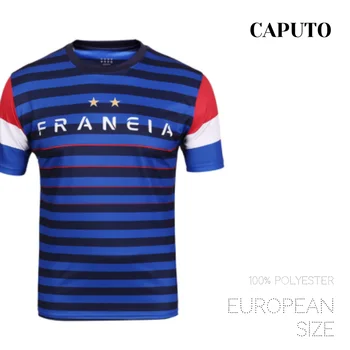 Prantsusmaa Jalgpalli Jersey Euroopa Meeste T-särgid Soccor Jersey Meeste Mood Tshirt Fännid Jersey Brändi Streetwear Caputo