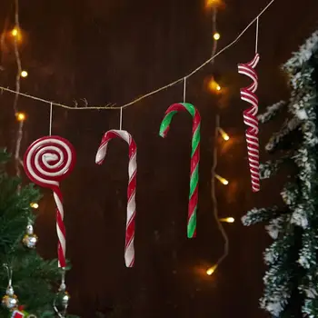 Jõuluehted Akrüül Candy Cane Lollipop Ripats Puu Ripub ChristmasThanksgiving Uus Aasta Decor Pool Soosib