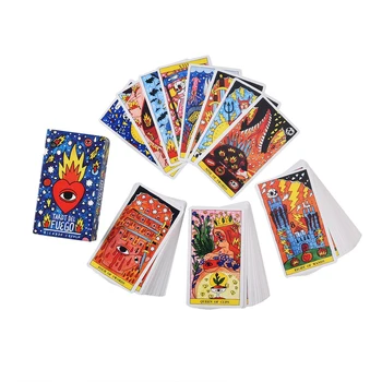 Tarot Del Fuego Tarot Kaardid jaoks Korrus Oracles Elektrooniline Giid Raamatu Mängu Mänguasja Ricardo Cavolo