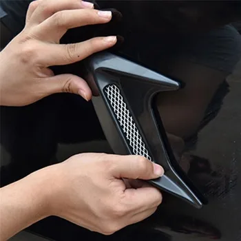 2tk 20.5x11.5x2.7cm Hõbe Must Valge Auto Auto Küljel Lõhik õhuvoolu Fender Tarbimist Kleebis Auto Simulatsiooni Küljel Tuulutusavad Dekoratiivsed