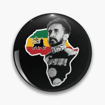 Haile Selassie I King Of Kings Pehmed Nuppu Pin-Metal Naljakas Naiste Cartoon Krae Ehted, Mütsi Decor Riided Kingitus