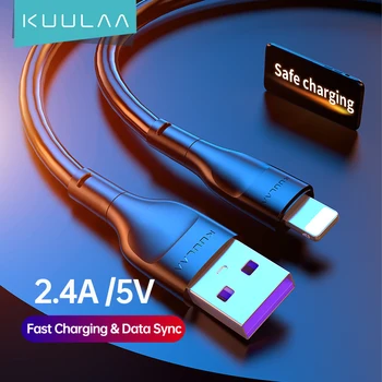 KUULAA USB-Kaabel iPhone laadimiskaabel 2.4 Kiire Laadija Kaabel iPhone 12 11 Pro Max Xs X 8 7 Plus SE USB Kaabel Andmed Line