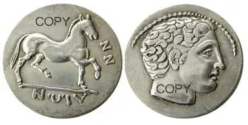 G(44)Vana-kreeka Silver Drachm Mündi Phalanna Thessaly - 350 EKR Pinnatud Hõbe Mündi Koopia