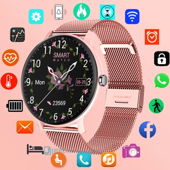 Smart Watch Naised Mehed Smartwatch Täis Touch Sport Fitness Vaadata IP67, Veekindel Bluetooth-ühildub Android, iOS Smartwatch