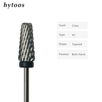 HYTOOS XC 5 in 1 Risti Lõigatud Kuuskant 3/32 Safty Elektrilised Nail Drill Karbiid Küünte Maniküüri-Bit Burr
