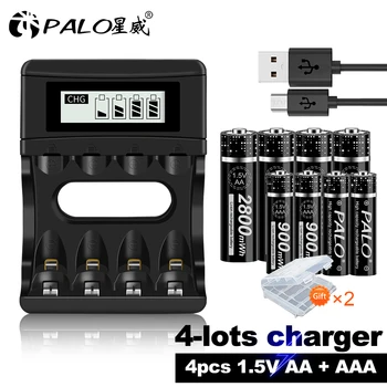 PALO1.5V AA+AAA battery Li-ion AA Laetav Aku aa/aaa Liitium Patareid Kell,Mänguasjad ja 1,5 V Li-ioon aku laadija