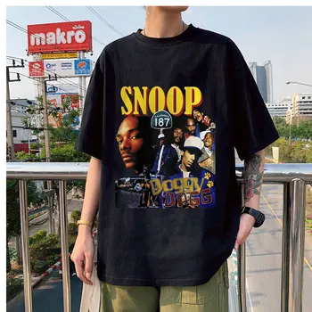 Meeste T-särgid Snoop Doggy Dogg Cartoon Mood Tee Särgid Puuvill Lahti Ülepaisutatud T-Särk Suvel Unisex Lühikesed Varrukad Meeste Riided