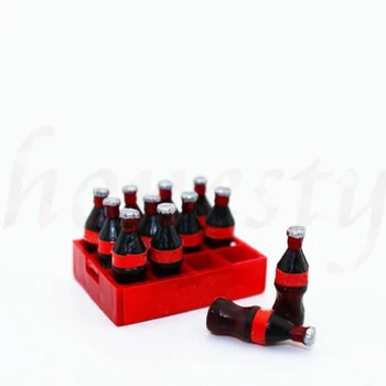 Komplekt 12 Nukumaja Kääbus Mini Coca 1 Cola baasmudel Decor Mänguasjad