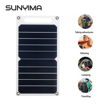 SUNYIMA 260*140MM Kaasaskantav Sunpower 6V10W päikesepaneel Väljas Päikese Seljakott Mobiiltelefoni Järelevalve Photovoltaic Power Bank