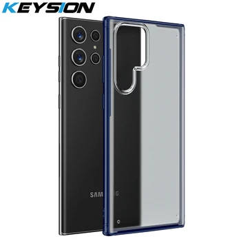 KEYSION Mood Matt Telefoni puhul Samsungi S22 Ultra 5G S22 Pro Läbipaistev Põrutuskindel Telefoni tagakaas Galaxy S21 FE 5G