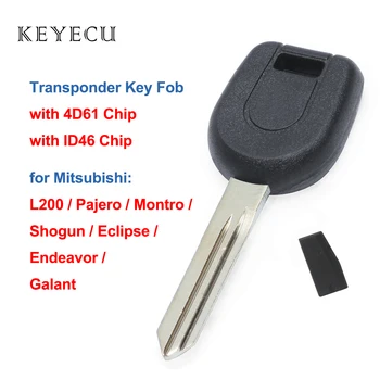 Keyecu Transponder Võti Fob koos 4D61 / ID46 Kiip Mitsubishi L200 / Pajero / Montro / Shogun / Eclipse / Ettevõtmine / Galant