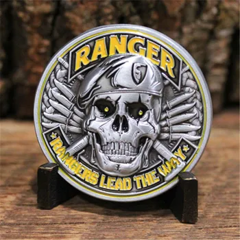 Army Ranger Väljakutse Mündi! Hämmastav 3D-USA Armee Kolju Kohandatud Mündi