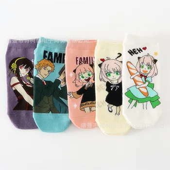SPIOON×PERE Naine Sokk Trükkimine Anime Naiste Sokid Mood Anya Võltsija Lühike Paat Sox Vabaaja Jaapani primavera Socken