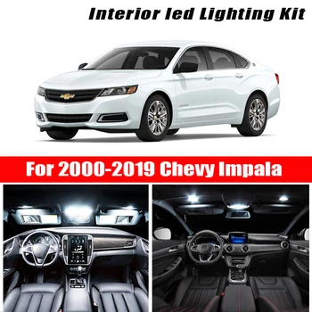Eest 2000-2019 Chevy Impala Valge auto tarvikud Canbus vigadeta LED Salongi Kerge Lugemine Kerge Komplekt Kaart Dome Litsentsi Lamp