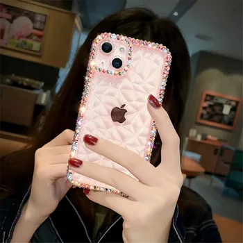 Luksus Läbipaistev Bling Sära Teemant Läbipaistev Pehme Telefoni Case For iPhone 13 12 Pro Max 11 X XS XR 7 8 Plus SE 3 Sil Selge
