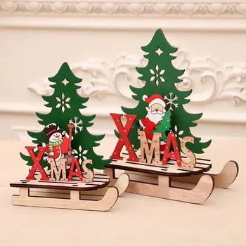 Jõulud Puidust Kaunistused, Ripatsid Santa Claus Lumememm Xmas Tree Kaunistused Koju Uue Aasta Kingitused DIY Puidust Käsitööd Lastele Kingitused