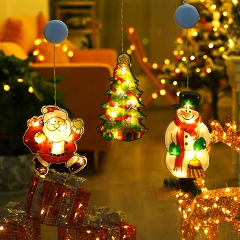 Jõulud LED Jobu Lamp jõuluehe Kodu Santa Claus Lumememm Tuled vaateakende Kleit Üles Xmas Tree Kaunistused 2022