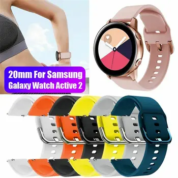 Classic Sport Wristbands Silikoon Käevõru Watch Band 20mm Asendamine Rihm Samsung Galaxy Vaadata Aktiivne 2 42mm