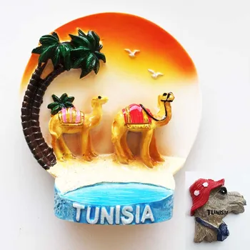 Tuneesia ja Aafrika külmkapimagneteid 3D camel Vaik Tunis Turismi Memorial Käsitsi maalitud Dekoratiivne Käsitöö Magnetid Külmik