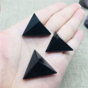 Looduslik Kristall Püramiid obsidian kvarts Tetrahedron Poleeritud Tervendav Püramiid reiki mineraalid Kvartsi Kristallid, Kivi gemst