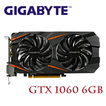 GIGABYTE GTX1060 6GB videokaart GPU Kaart nVIDIA Geforce Originaal GTX1060 6GB 192Bit videokaardi HDMI PCI-E X16 Kaarti Kasutada