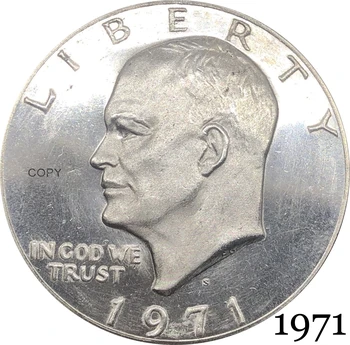 Ameerika Ühendriigid Ameerika 1971 S Liberty In God We Trust US 1 Üks Dollar President Eisenhower Cupronickel Pinnatud Hõbe Mündi Koopia