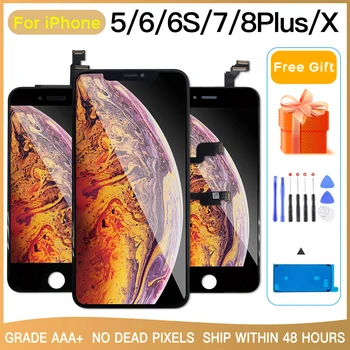 AAA Klassi LCD iPhone 5 6 6S 7 8 Plus LCD Täiuslik 3D-Touch Ekraani Digitizer Assamblee iPhone X-XR, XS MAX LCD Ekraan, Tööriistad