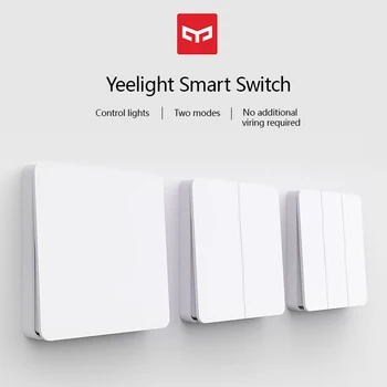 Yeelight Slisaon Smart Wall Lüliti 250V 16A 1/2/3 Gang Nuppu, Paneel Füüsilisest Tagasilöögi Disain Toetust Smart Lamp ja Tavaline Valgus