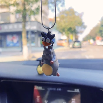 Anime Auto Sisekujunduses Naljakas Lendavad Putukad Hoidke Minu Naaber Totoro Sõidavad Nukk Rearview Mirror Ripats Auto Tarvikud