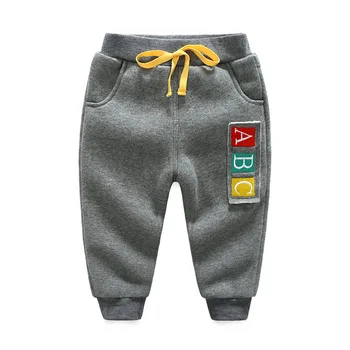 Sügisel Ja Talvel, Uus korea Stiilis Laste Rõivad-Püksid Paksenema Baby Velvet Püksid Poistele Cartoon Soe Sport Pikk Pant