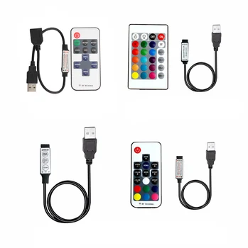 DC 5V USB LED Valgus RGB Ühte Värvi Kontroller, IR, Bluetooth Keskustest RF Wireless Keskustest juhtimine LED valgus