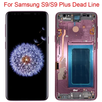Algne S9 G965F ekraaniga Samsung Galaxy S9 Plus G960F LCD With Frame 1440x2960 SM-G960A G965T LCD Puutetundlik Surnud Line