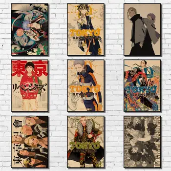 50 Kujunduse Anime Tokyo Revengers Kraftpaper Plakat Peategelane Teose Väljamõeldud Seina Kleebis Kohvi Maja Baar