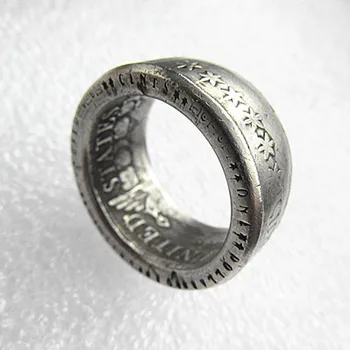 Usa Mündid 1804 Draped Rind vase-nikli sulamist Dollari Kirja Edge Ring Käsitöö Suurused 9-16