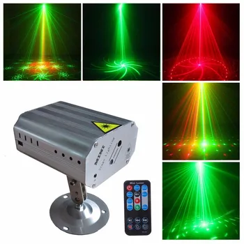 24 Režiimid LED Disko Laser Projektor Kerge Etapi Mõju Strobe Lamp DJ tantsupõrandale Jõulud Kodus Isiku sisevalgustus Näidata