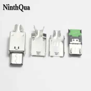 1set Tasuta Keevitatud Micro-5Pin USB2.0 3 1 Pistik DIY Remont Traat Samsung / Sony / Xiaomi / Android Telefon