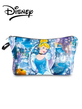 Disney Printsess Trükitud Meik Kott Cartoon Ladustamise Kott Sinine Kosmeetika-Kotid Fashion Girl Penaali Laps Hästi Tehtud Kommi Kott