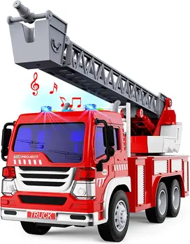 Tulekahju Truck Mänguasjad Tuled ja Sireen Kõlab Laiendada Pöörleva Redeli Päästeameti tuletõrjeauto Mänguasi Tõmba Tagasi Mänguasi Veoautod Lastele Kingitus