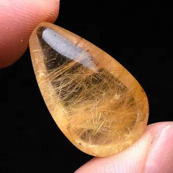 1TK Selge Kollane Juuksed Quartz Rutilated Hairstone Looduslik Kristall Võluv Tsitriin Lihvitud Kivi Maavarade Näidiseid