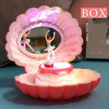 Armas tüdruk roosa loominguline shell Music Box 