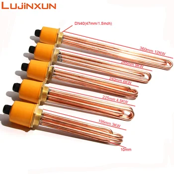 Lujinxun DN40 Vask Water Heater Element Boiler Kuusnurk 1.5