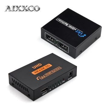 AIXXCO 4k HDMI Splitter, Full HD 1080p Video, HDMI Lüliti Vahetaja 1X2 1X4 osa 1 sisse 2 Välja HD-DVD