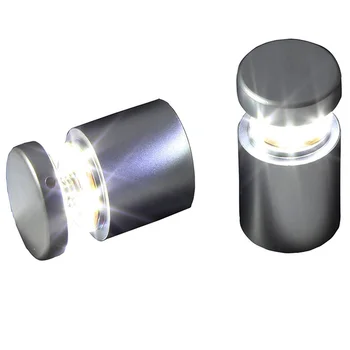 Satin Silver Alumiinium LED Läbi Augu Paneel Toetada Stand Off Kruvi Klaas, Akrüül Klamber Reklaamida D25xL25mm