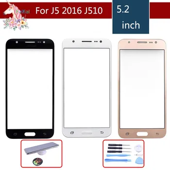 Puutetundlik Samsung Galaxy J5 2016 J510 J510F J510FN J510M J510H SM-J510F Puutetundlik Esipaneel Klaasist Objektiiv Välimine LCD