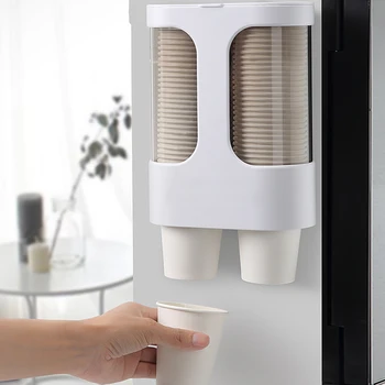 Ühekordselt topsihoidja Plastikust Paber Cup Dispenser Automaatne Tassi Eemaldaja Paagi Seina külge kinnitatav Leibkonna Vee Dispenser Riiul