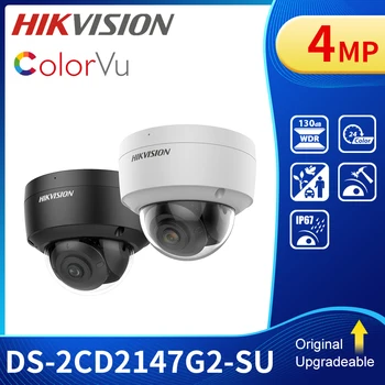 Algne Hikvision 4MP ColorVu Järelevalve Security Camera Dome PoE DS-2CD2147G2-SU Bulit-in mikrofon 24/7 Värvikas Pilt
