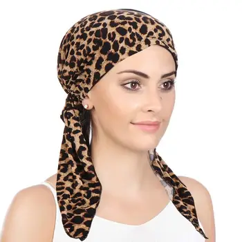2020. aasta Uus mood Moslemi hijab mütsid naistele Leopard printida araabia wrap pea sall hijab underscarf mütsid turbante mujer