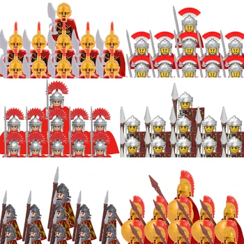 Keskaeg Rooma Impeeriumi Spartan Crusader Mini Keskaja Sõdur Näitajad Mudel Ehitusplokid Tellised Mänguasjad Kingitus Lastele