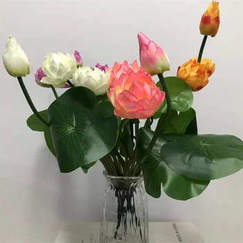 20cm/45cm Kunstlikku Lille Lotus Väljas Aed elutuba Kaunistamiseks Flower Arrangement Tiigi Kala Tank Kaunistused Võltsitud Lilled