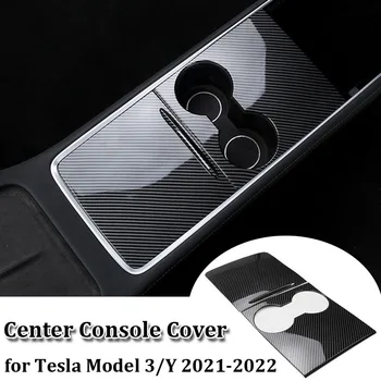 Näiteks Tesla Model Y 3 2022 Center Console Katma Läikiv Süsinikkiust Kesk-Juhtpaneel Sisekujundus Muutmine Sisustuselemendid